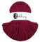 Premium Baumwoll-Flechtschnur - 5mm x 50m - Vielseitige Makramee-Kordel für Stricken, Weben, DIY-Basteln und Heimdekoration - Hochwertige Bunte Bastelschnur Flechtkordel - Wine Red