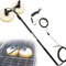 HENGCMM Fensterreiniger mit Teleskopgriff, Photovoltaik-Reinigung, 3.5-7.5m Teleskopstange, Wasserbesen mit Teleskopstiel für PV Anlage und Terrassendach Reinigung,3.5M/11.4FT