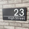 Puertas Números de Aluminio Compuestas Personalizadas con Números de Casa y de Impresión para Exterior en Gris Antracita Número de Calle para Casa Hotel Tienda Apartamento