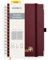 POPRUN Carnet de Notes Carreaux A5 Spirale - Bullet Journal Grille avec 141 Pages Numérotées, Cahier avec Papier 120 g/m², Étiquettes Autocollantes et 8 Feuilles Détachables, Bourgogne-BY