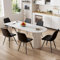Hawthyhome Esszimmerstühle 6er Set Kunstleder Küchenstuhl Polsterstuhl gepolstert für Wohnzimmer Schlafzimmer Küche mit Rückenlehne, Schwarz