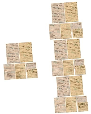 HAPINARY 4 Sätze Buchstabenaufkleber Alphabet-zahlenaufkleber Für Scrapbooking Handys Und Schulprojekte Abziehbilder 12 Stück * 4