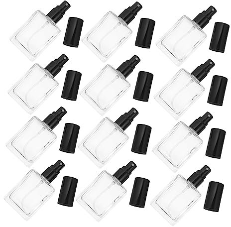 DRESSOOS 12stücke Tragbare Parfümzerstäuber Leere Glasflaschen Für Reisen Transparent Für Parfüm Und Ätherische Öle Nachfüllbare Sprühflaschen Für Unterwegs