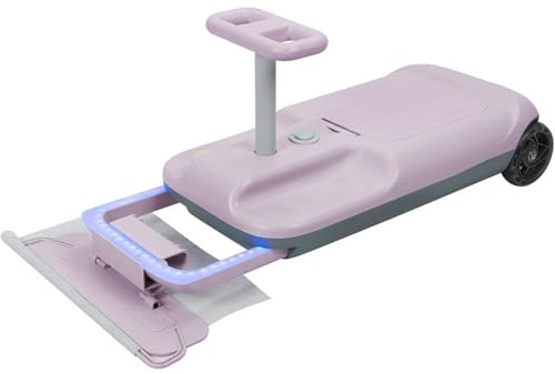Kart De Limpieza para Niños, Coche De Limpieza para Niños con Velocidad Ajustable y Almacenamiento Integrado, Divertido Juguete para Montar En Interiores y Exteriores,Pink