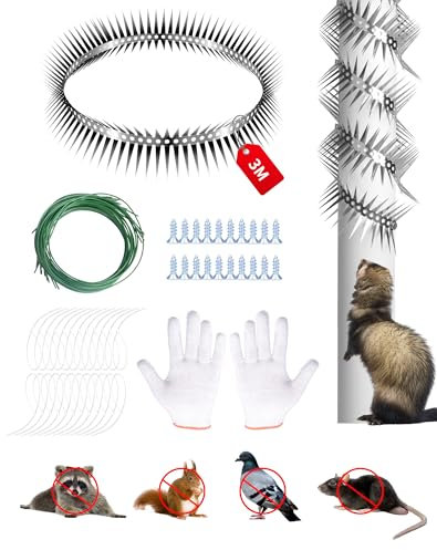 Marderschutz Fallrohr Edelstahl 300 cm – Marderschutz Fallrohr gegen Marder und Waschbär sowie Ratten & Katzen – mit Zubehör, zuschneidbar – für Dachrinne und Baum, Haus und Dachboden