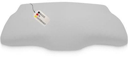 DUKAL | Bezug für Derila (Queensize) Memory Foam Kopfkissen | 30 x 50 cm | aus hochwertigem DOPPEL-Jersey | 100% Baumwolle | Farbe: grau