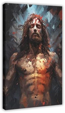 UTGN Shadows of The Abyss Christus Dekor Leinwand Poster Schlafzimmer Dekor Landschaft Dekor Geschenk 20 x 30 cm