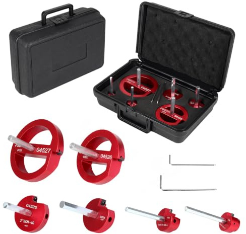 Kit de escariador de tubería de PVC, herramienta de escariador de montaje de tubería de plástico para fontanería, 1 cuchilla de PVC para SCH40, ABS, tubo de CPVC, 6 piezas (3/10.2 cm, 2.5 cm, 1-1/5.1