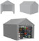 ACXIN Tenda da magazzino per attrezzi – Robusto garage per tenda e tettoia come tenda da garage, tenda impermeabile con telaio in acciaio e telo in PE per giardino, attrezzi, auto (grigio, 3 m x 4 m)