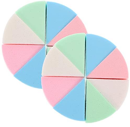 Veemoon 2 Satz Make up Schwämme Foundation Keilförmiger Latex Schwamm Blender Dreieckiger Make up Schwamm Für Damen Flüssige Und Puder Grundierung Gesicht Makeup Zubehör