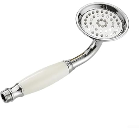 GLFLOW Soffione doccia a mano in stile vintage, corpo in ottone, multi funzione modalità di spruzzo, sistema doccia a risparmio idrico (cromato)