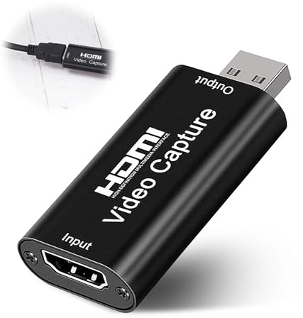 Cattura Video, Adattatore da Hdmi a Usb,Cattura HDMI,Ingresso 4k Uscita 1080P,Portatile Plug e Play Ideale per Trasmissioni in Diretta Videoconferenze e Registrazioni in Loco | Uscita 1080p, portatile Plug and Play, ideale per streaming in diretta, videoconferenze e registrazione in situ