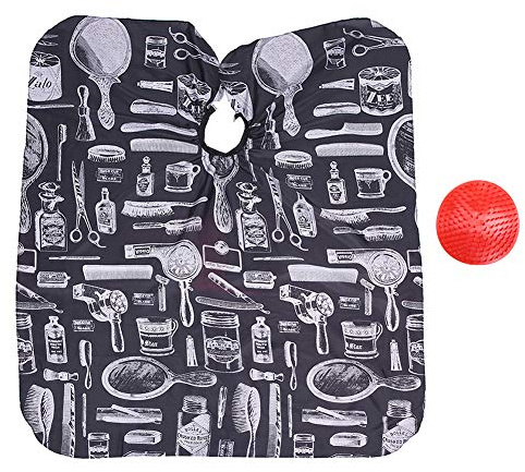 Professional Haircut Cape Set – Wasserabweisende Schürze mit hochwertiger Haarwaschbürste + ideales Frisier - Set für Friseursalons und Zuhause