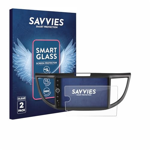 Savvies 2 Stück Panzer Schutz Glas für Joying Car Radio 9 9H Schutzfolie, Glas-Folie, HD Klar, Blasenfrei, Anti-Fingerabdruck, Displayschutz