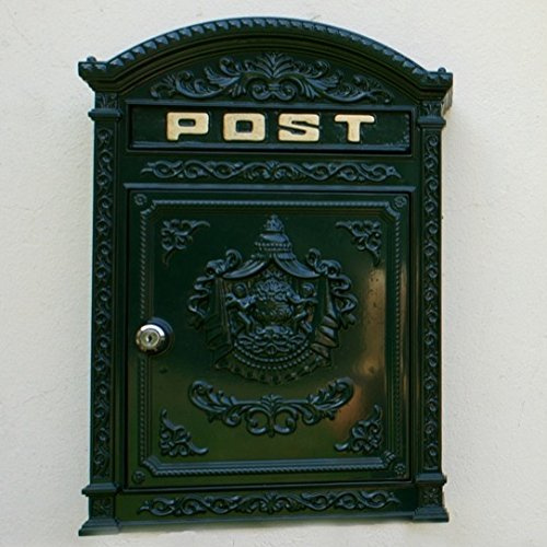 antikas – Boîte aux lettres boîte aux lettres, nostalgie Boîte aux lettres murale, Anglais Antique en aluminium inoxydable