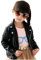 L SERVER Giacca Pelle Bambino Giubbotto Pelle Ragazze Jacket Bambina Primavera Mantella Abbigliamento, Nero, 6-7 anni