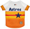 MLB Houston Astros Vintage-Throwback-Trikot für Hunde und Katzen, Team-Farbe, bequemes Polycotton-Material, Größe S