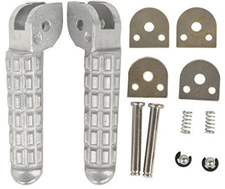 XMT-MOTOR Moto Argent Passager Arrière Repose-pieds Pédales Pied Peg footrest pour DUCATI Monster 696 796 2009 2010 2011 2012 2013 2014