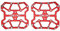 Lixada MTB Mountainbike Klickpedal Plattform Adapter für SPD für KEO (Rot)