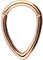 PIERCINGLINE Chirurgenstahl Clicker Tropfen Piercing Septum Tragus Helix roségoldfarben 6 mm