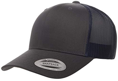 Yupoong Herren YP CLASSICS Retro Trucker Cap-2-Tone Kappe, Anthrazit/Marineblau, Einheitsgröße