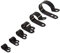 UKCable-Ties - 25 Pack - Black P Clip Plastic Nylon Hose Pipe Hook Cable/Wire/Tubing Wall Clamp/Mount