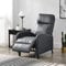 [en.casa] Polstersessel Bregenz Relaxsessel Relaxliege 102x60x92 cm Liegesessel Fernsehsessel Sessel mit Verstellbarer Rückenlehne TV Sessel aus Kunstleder Grau