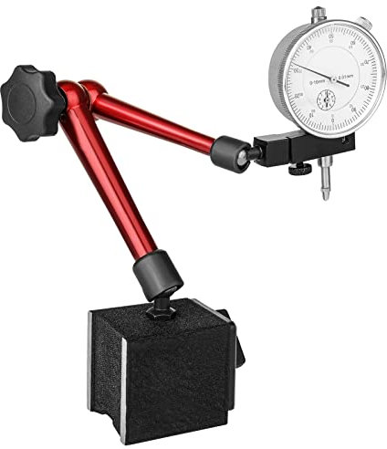 AllRight Magnet Messstativ Messuhr Messwerkzeug Metall Magnetfuß Magnetfußhalter Magnetischer Flexibler Standfuß mit Zentralklemmung Digital Messuhr