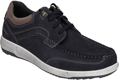 Josef Seibel Herren Low-Top Sneaker Enrico 25,Weite G (Normal),Wechselfußbett,schnürer,Men's,Man,Halbschuhe,Blau (Indigo-Kombi),42 EU / 8 UK