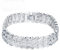 Kaytong Pulsera ancha de plata de ley 925 para mujer, hombre, boda, fiesta de compromiso, joyería de moda simple, por defecto