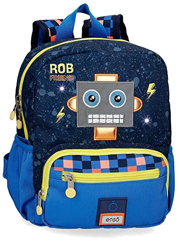 Enso Rob Friend Rucksack für Kindergarten, anpassbar, Blau, 23 x 28 x 10 cm, Polyester, 6,44 l