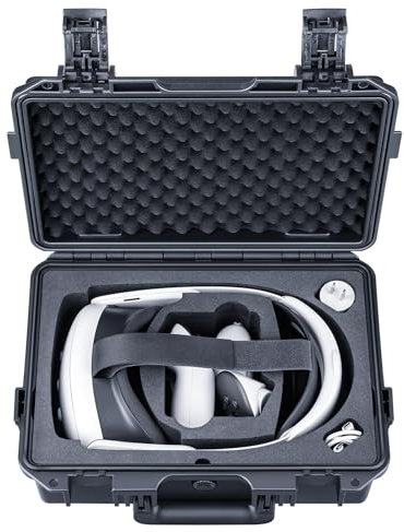 Lykus Titan OQ200 Wasserdicht Tasche Koffer Case für Quest 3S/3/Quest 2, passend für das offizielle Elite-Riemen, besserer Schutz [NUR Koffer]