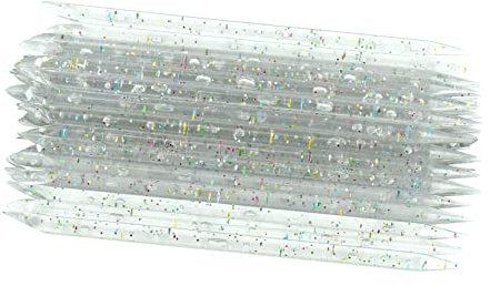 50 Pcs Crystal Cuticle Sticks, Double Heads Cuticle Pushers Sticks Remover, Nail Art Manicure Pedicure Tools (Colorful)