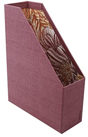 Rhodia 120038C - Rhodia ORANGE Botanique - Stehsammler / Zeitungshalter 25x10x31 cm, ideal für Tischdeko, Kunstleder, Amarant, 1 Stück