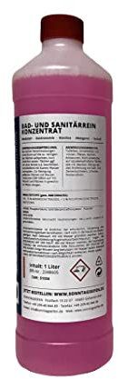 sonntagseifen Bad- und Sanitärrein, Sanitärreiniger Konzentrat, 1 l, biologisch abbaubar nach OECD, für ein glänzendes Bad