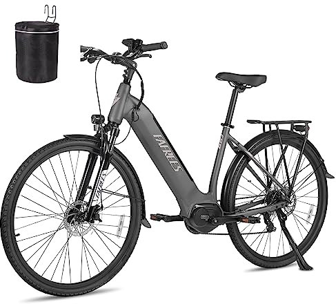 Fafrees Bicicleta eléctrica de montaña para mujer, motor central BAFANG, 65 N.m, 250 W, batería de 36 V, 15 Ah, batería de 36 V, 15 Ah, bicicleta eléctrica con luz de freno, Pedelec para mujer, 150