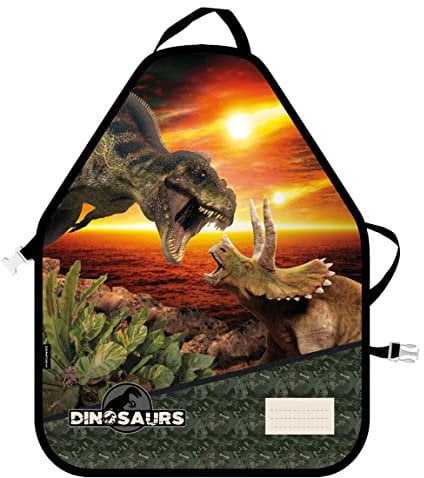 Derform Kinder Malschürze Motiv Dino Bastelschürze Schürze Kinderschürze Werkschürze Dinosaurier