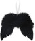 10 Stück schwarze Engelsflügel für Weihnachtsbaumschmuck, 16 × 14 cm hängende Engelsfederflügel, Vintage-weiße Feder zum Basteln, DIY, Weihnachtsdekoration, Zuhause, Hochzeit, Requisite, Party-Dekor