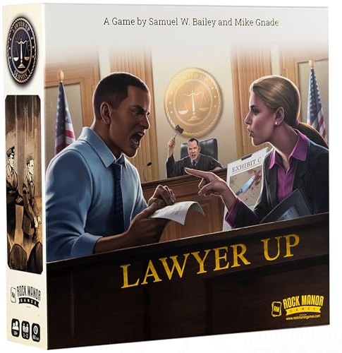 Rock Manor Games Lawyer Up: Season 1 | Asymmetrisches Drama-Kartenspiel für 1–2 Spieler im Gerichtssaal, ab 14 Jahren, Strategie- und Abzugs-Testspiel