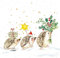20 Servietten Weihnachten Winterwanderung der Igel als Tischdeko. Papierservietten mit Motiv. Auch für Decoupage und Serviettentechnik 33x33cm