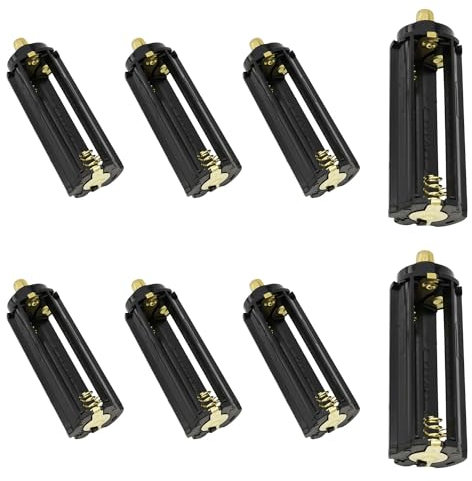 Haidong Lot de 8 supports de piles AAA cylindriques noirs