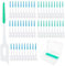 Maoerdental 300 scovolini interdentali a doppio uso in morbido silicone, usa e getta, per una pulizia efficace dei denti (200 pezzi verde + 100 pezzi blu)