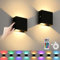 Lightess Wandleuchte Akku mit Fernbedienung Wandlampe Batterie Innen LED Dimmbare Touch Control Up Down Wandleuchte Ohne Stromanschluss 16 Farben USB Ladung 2 Stück für Schlafzimmer Wohnzimmer