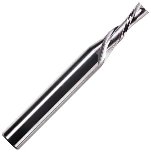 Rennie Tools - 4mm x 12mm Flute x 1/4 (6.35mm) Shank Solid Carbide 2 Flute Down Cut Spiral Router Bit / Cutter Wood MDF Plywood. Compatible With Dewalt, Makita, Katsu, Bosch, Trend router etc