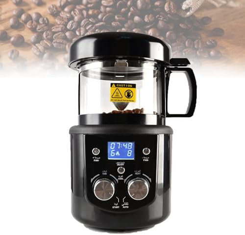 Ostreemaner Tostatrice Elettrica per Chicchi di caffè, Torrefazione Domestica da 1400 W, Tostatrice Automatica per Chicchi di caffè Caldi, Macchina per Torrefazione Commerciale