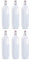 Acan Tradineur - Pack de 6 Botella de plástico con asa - Disponible tapón a presión y asa - Fabricado en plástico (PP) - 30 x 6,5 x 7,5 cm - 1 Litro