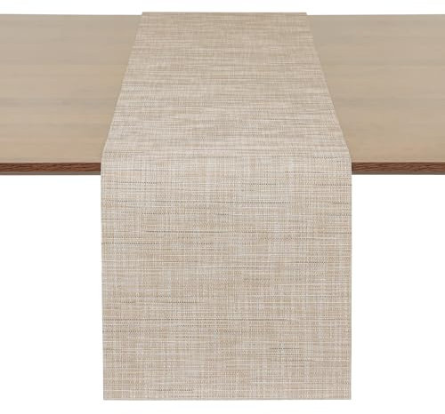 Myir JUN Tischläufer, Tischläufer Modern Tischläufer Abwaschbar Tischläufer Outdoor Wärmeisoliertes PVC für Häuser Restaurants Hotels 30 x 240 cm (Gelb)