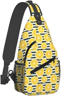 Cross Body Sac À Dos Citron Poche De Cruche À Eau Bandoulière Bandoulière Sac Épaule Polyvalent Sac De Voyage À Bandoulière, Pour Sport, Camping, Scolaire