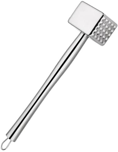 Mazo de carne – Ablandador de carne para cocina, herramienta de acero inoxidable para cocinar martillo de carne, picadora de carne con agujero para colgar, económico para , cerdo