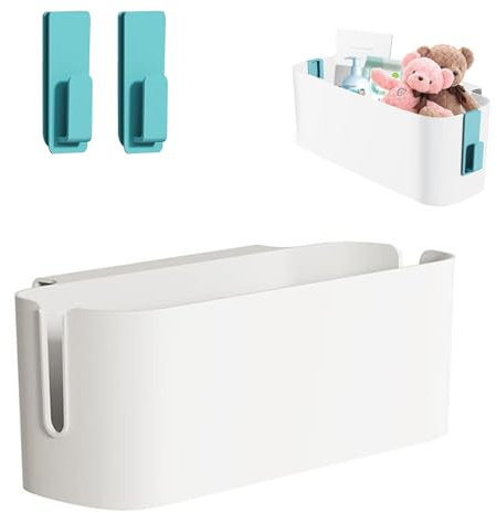 Huamirra Bett Organizer zum Einhängen, mit Abnehmbaren Haken, Hängebett Organizer Aufbewahrungskorb, Kunststoff Einhängen Bettorganizer, für Büro, Schule, Zuhause, Wohnheim, Etagenbett, Grün